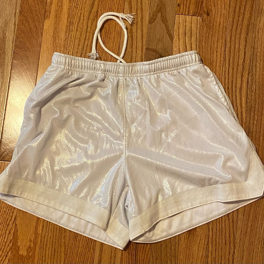 Wild Fable Shimmering White Athletic Shorts